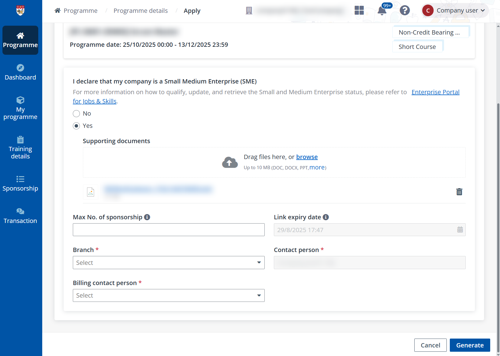 Declaration and invoice setup. Declaration and invoice setup.