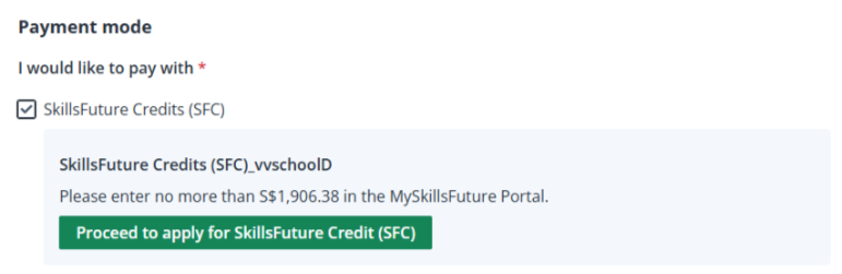 SFC payment. SFC payment.
