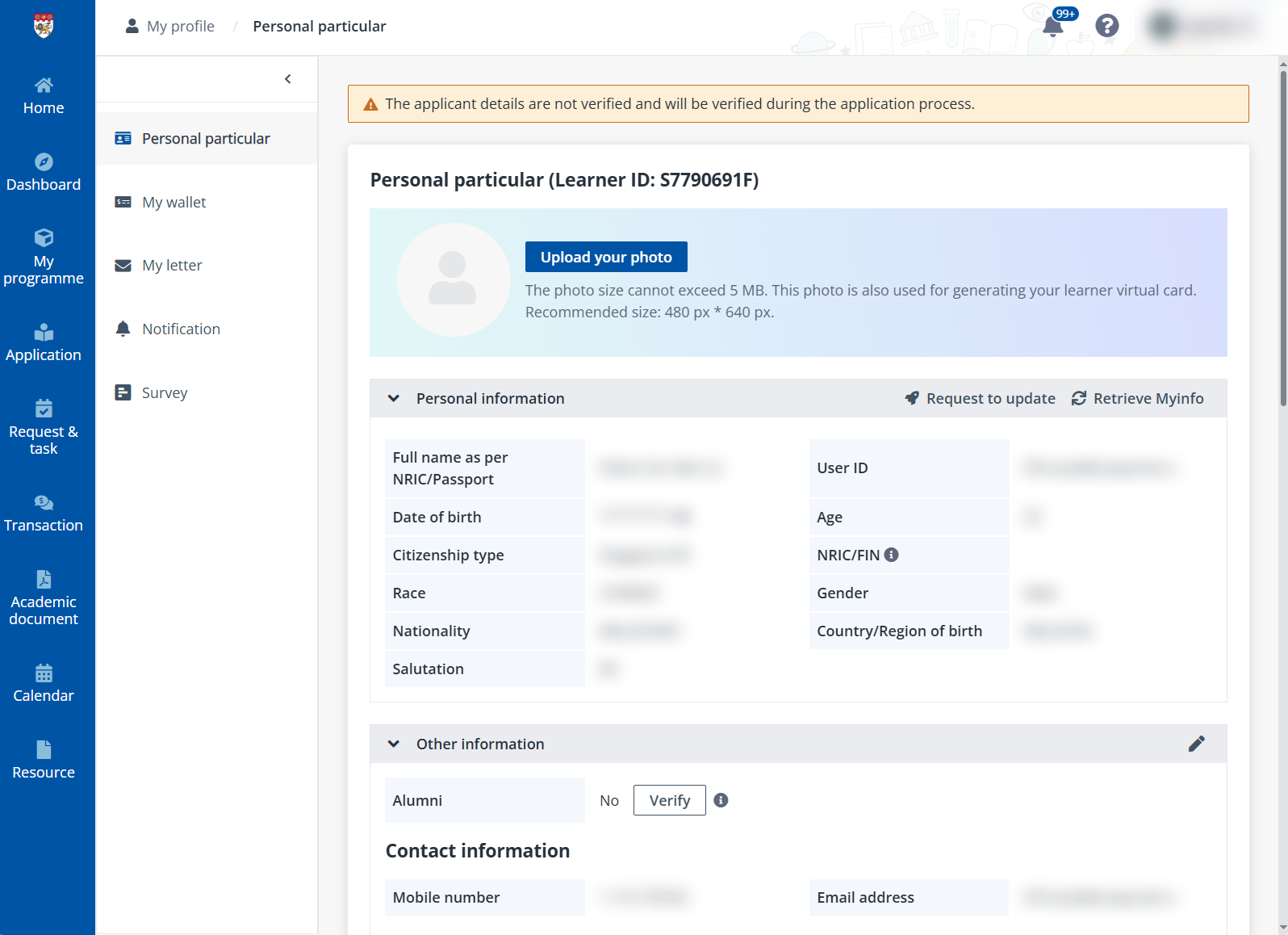 Personal particular.