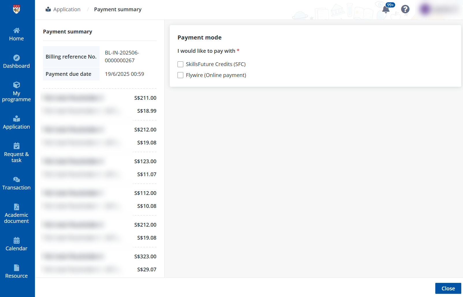 Payment summary. Payment summary.